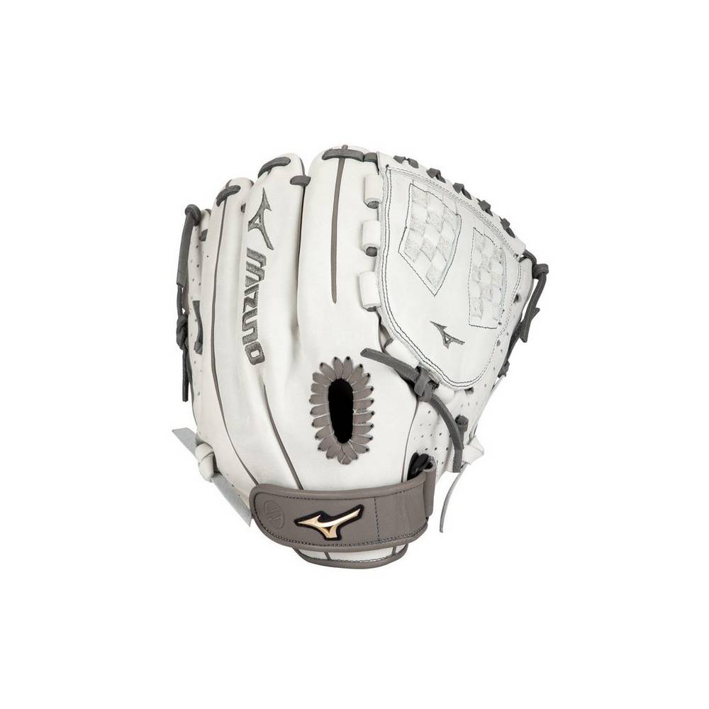 Luva Baseball Mizuno Prime Elite Pitcher Fastpitch 12" - Mulher - Branco/Cinzentas - JIPUR0435